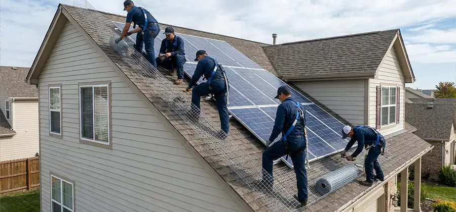 Pigeon Wire for Solar Panels in Cincinnati